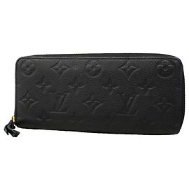 Cartera larga Louis Vuitton Monogram Empreinte Clemence Negro