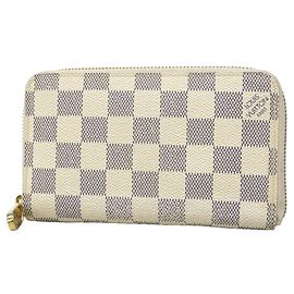 Cartera Zippy Compact Louis Vuitton Damier Azur Blanco