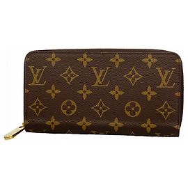 Cartera Zippy Monogram Louis Vuitton Castaño