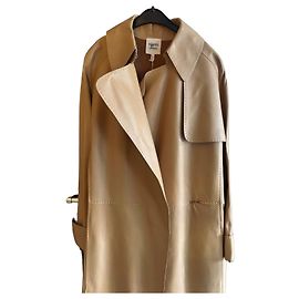 Hermès Leather Trench Coat Beige