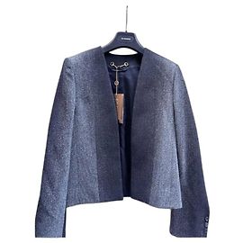 Gucci kurze Tweedjacke Grau Grau