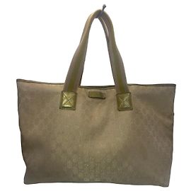 Sac Cabas Gucci GG Canvas Beige Doré