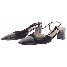 Chanel Mary Jane sandals black leather Black