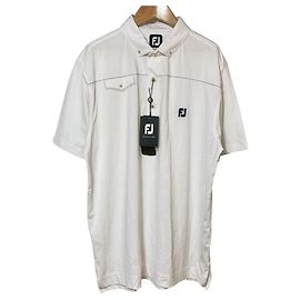 Autre Marque Polo de Golf de Algodón FootJoy Negro Blanco