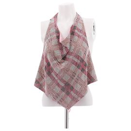 Self portrait Rosa kariertes Chainmail Top Pink