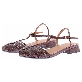 SéZane Aurore Low Sandals Brown Leather Brown