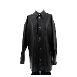 Nanushka Leather Jacket Black Black