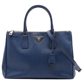 Prada Blue Saffiano Lux leather 2way bag Blue