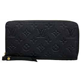 Louis Vuitton Monogram Empreinte Zippy Wallet Black