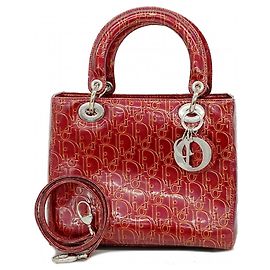 Christian Dior Trotter Lederhandtasche Rot