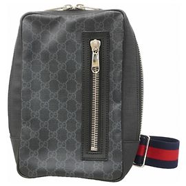 Borsa a tracolla Gucci GG Supreme nera Nero