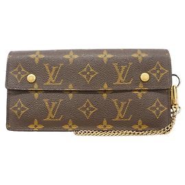 Louis Vuitton Monogram Cartera Larga Tipo Acordeón Castaño