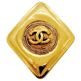 Broche Chanel plaquée or Doré