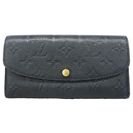 Louis Vuitton Monogram Empreinte Portefeuille Emilie Long Wallet Negro