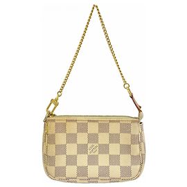 Louis Vuitton Damier Azur Mini Pochette Accessoires Weiß