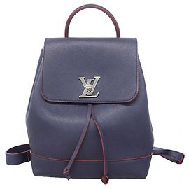 Sac à dos Louis Vuitton Lockme en Marine Rouge Rouge