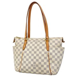 Louis Vuitton Damier Azur Totally PM Tote Bag Weiß