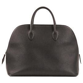 Hermès Hermes Bolide Web 30 Lederhandtasche Schwarz