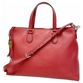 Sac cabas Gucci Bamboo Rouge