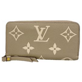 Louis Vuitton Monogram Empreinte Zippy Wallet Grey Cream
