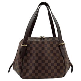 Borsa a Spalla Louis Vuitton Belem MM Marrone Altro