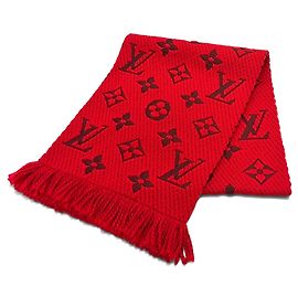 Echarpe Louis Vuitton Ruby em mistura de lã e seda Vermelho
