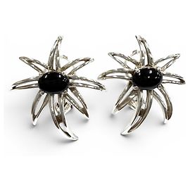 Orecchini a clip Onyx Fireworks di Tiffany & Co. Nero Argento
