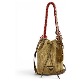 Mini borsa a secchiello in crochet Prada Altro