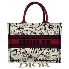 Tote en toile Christian Dior Collection Amour Multicolore