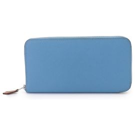 Hermès Hermes Azap Long Silkin Round Wallet Blue