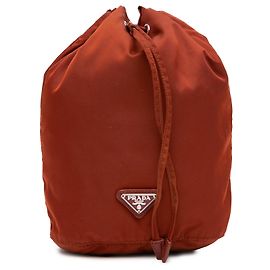 Prada Red Tessuto Drawstring Pouch Red Other