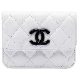 Chanel White Quilted Caviar My Everything Belt Bag White