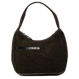 Borsa in lana Prada Brown Sports Line Marrone Cachi