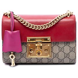 Gucci Beige Small GG Supreme Padlock Crossbody Beige