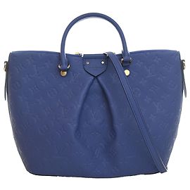 Louis Vuitton Blue Monogram Empreinte Mazarine MM Azul