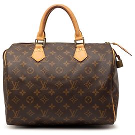 Louis Vuitton Marrom Monogram Speedy 30 Marrom