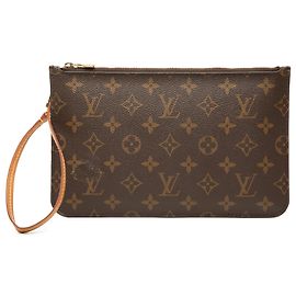 Pochette Louis Vuitton Brown Monogram Neverfull MM Marron