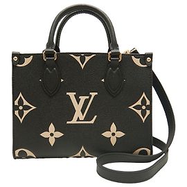 Louis Vuitton Black Bicolor Monogram Empreinte Giant Onthego PM Preto