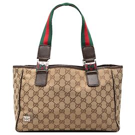 Gucci Beige GG Canvas Web Pop Tote Beige
