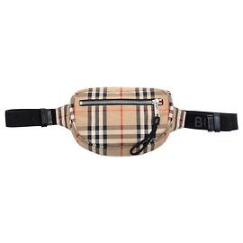 Borsa a tracolla Burberry Beige House Check Canvas Cannon Beige