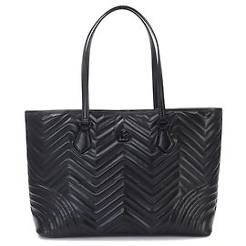 Sac cabas large matelassé Gucci GG Marmont Noir