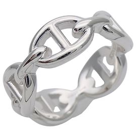 Anillo Hermès Silver Band Plata