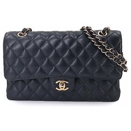Borsa a Spalla Chanel Matelasse 25 Chain Blu navy