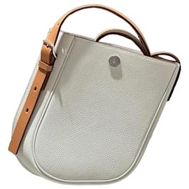 Sac Hermès Perspective Cavaliere Marron Blanc