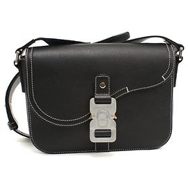 Christian Dior Black Leather Shoulder Bag Black