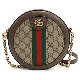 Bolsa de Ombro com Corrente Ophidia Gucci Bege