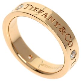 Tiffany & Co. 18K Pink Gold Flat Band 3-Diamond Ring Other