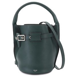 Céline Celine Big Bag Bucket Nano Handtasche Dunkelgrün