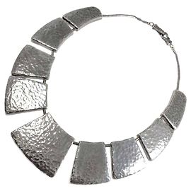 Bottega Veneta Silver Necklace Silvery
