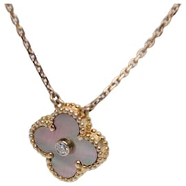 Colar com pingente Van Cleef & Arpels Vintage Alhambra S0009 Rosa Dourado